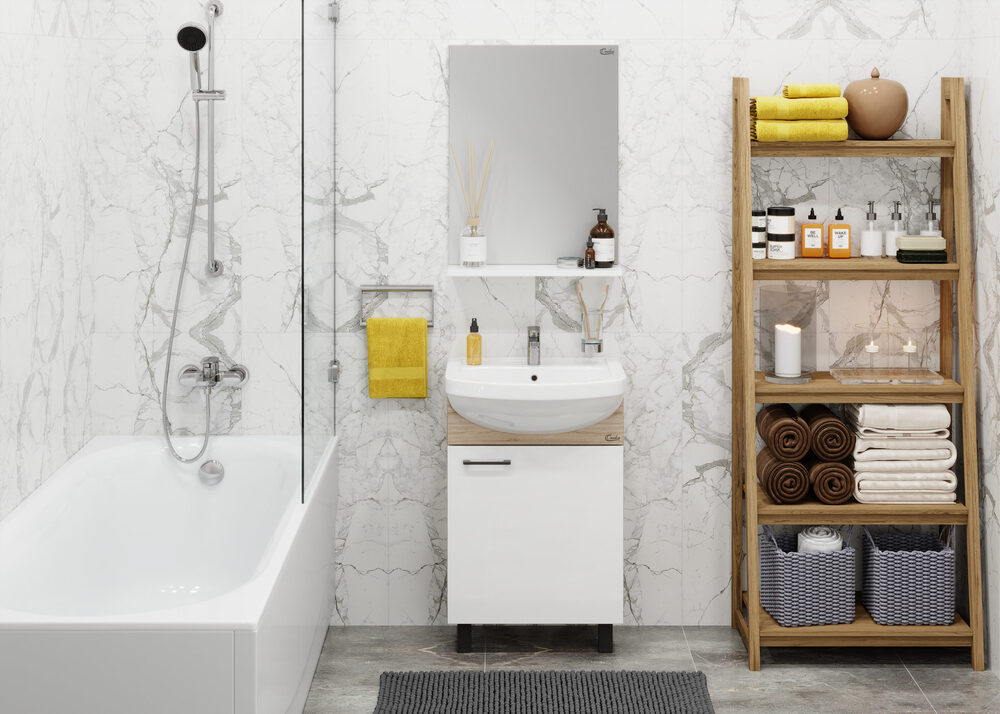 Тумба 52 см Эко 52 Black с умывальником — изображение 2