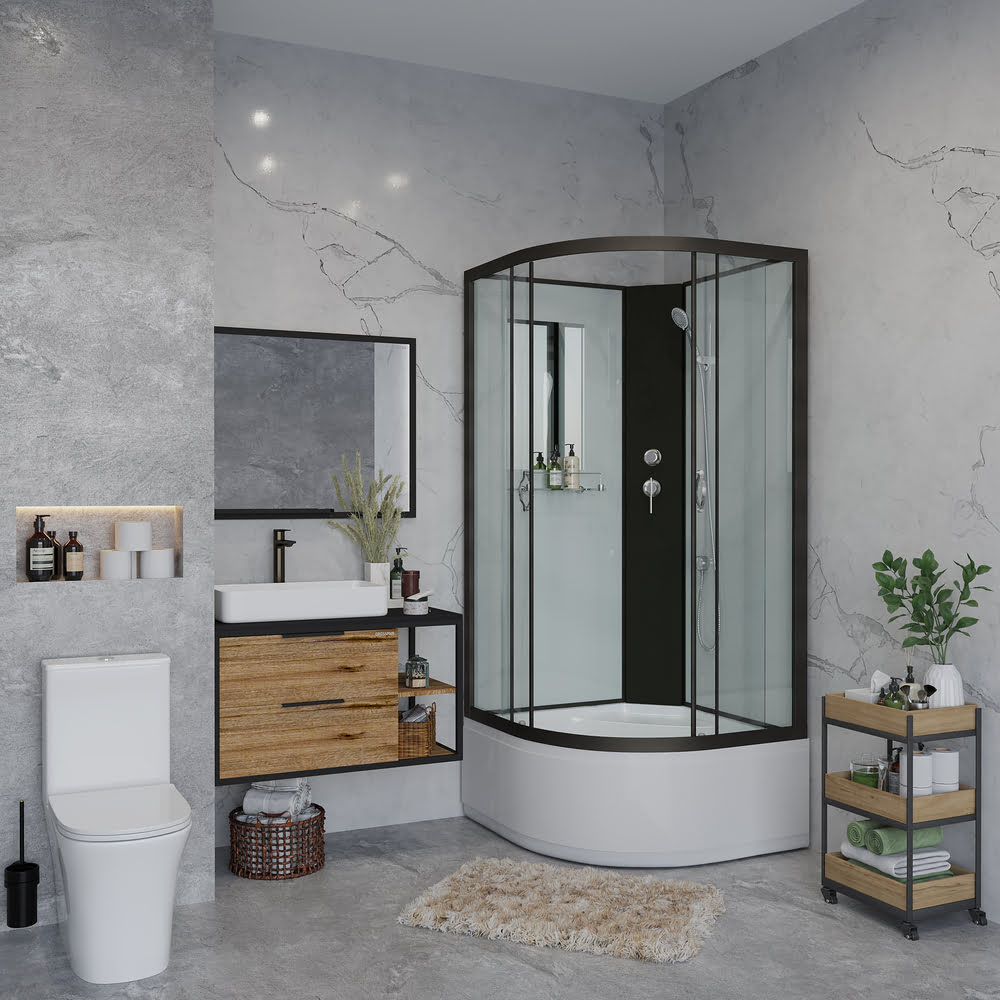 Душевая кабина 80×80 см NIAGARA Classic NG-6707-14BK без крыши — изображение 4
