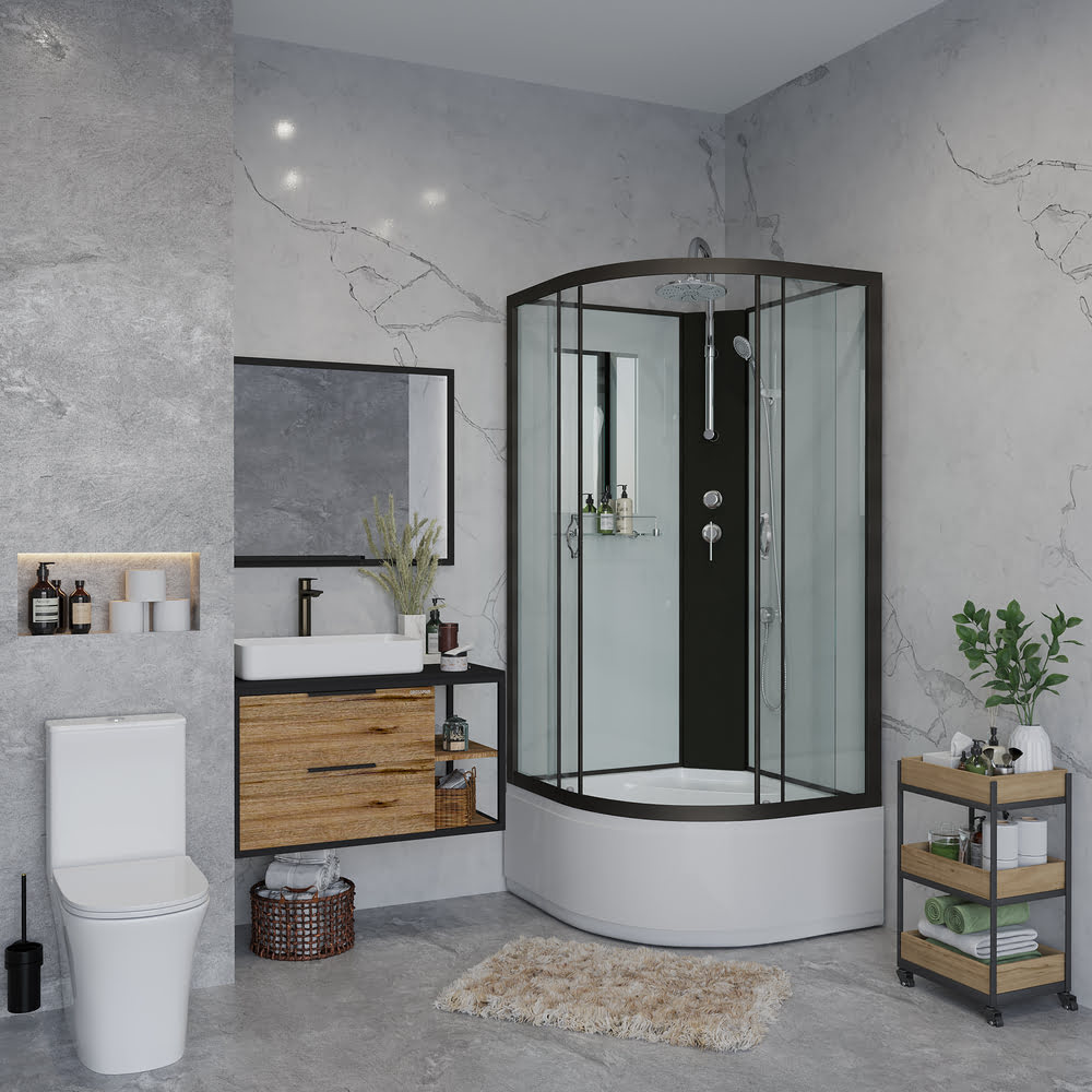 Душевая кабина 80×80 см NIAGARA Classic NG-6707-14BKT без крыши — изображение 4