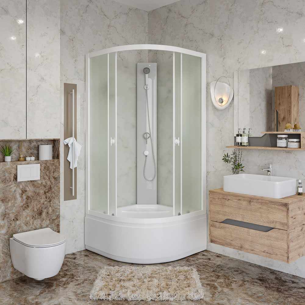 Душевая кабина 90×90 см NIAGARA Promo P90/40/MT/BK без крыши — изображение 4