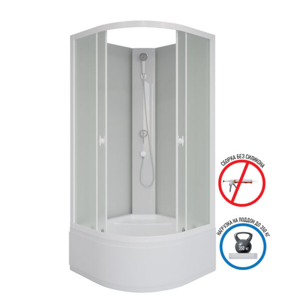 Душевая кабина 90×90 см NIAGARA Promo P90/40/MT/BK без крыши — изображение 5