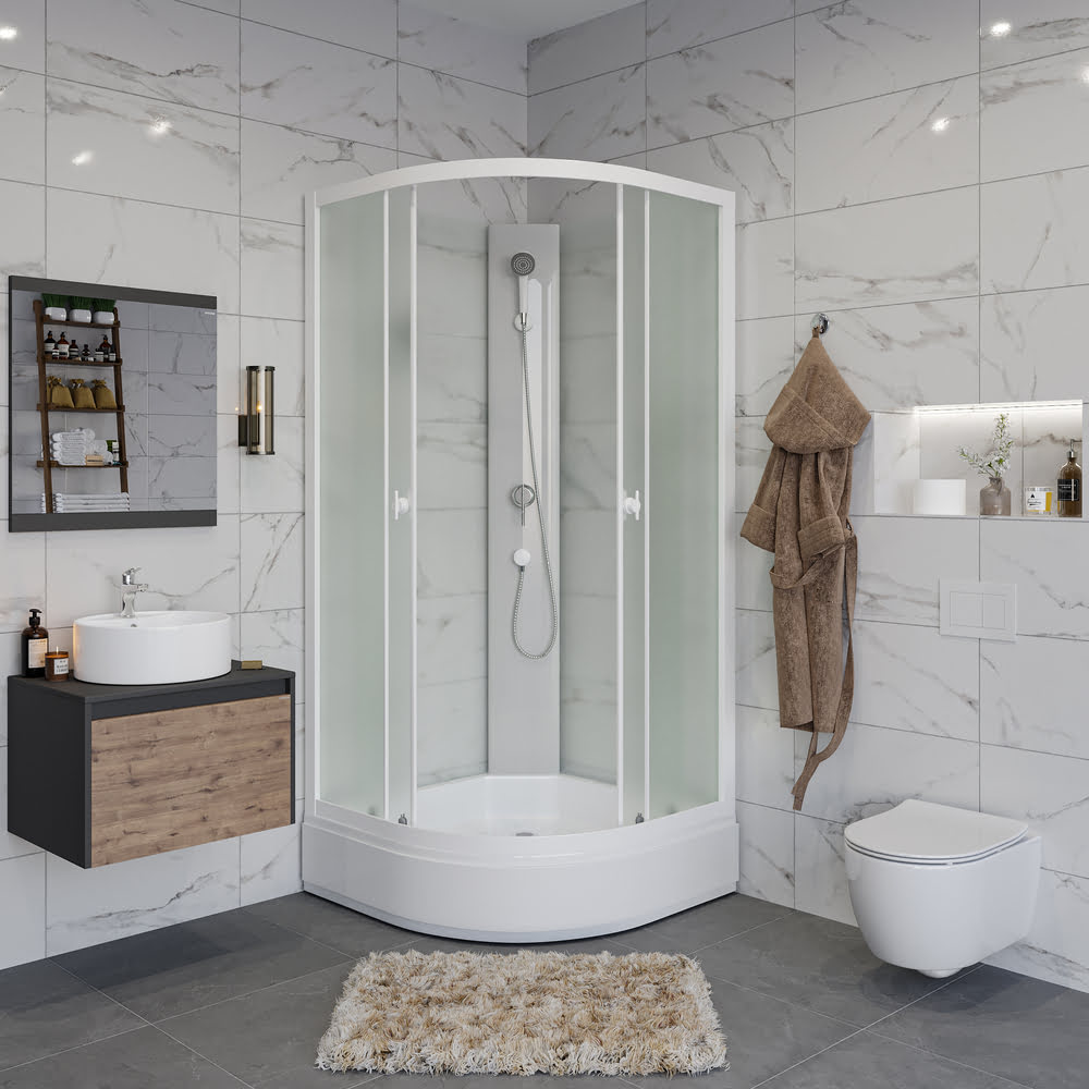 Душевая кабина 80×80 см NIAGARA Promo P80/26/MT/BK без крыши — изображение 2