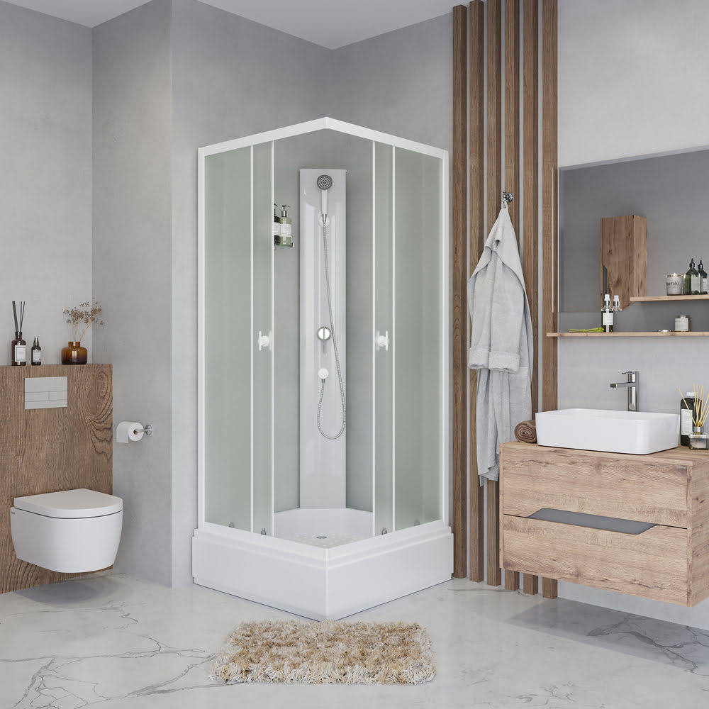 Душевая кабина 80×80 см NIAGARA Promo P80/26Q/MT/BK без крыши — изображение 4